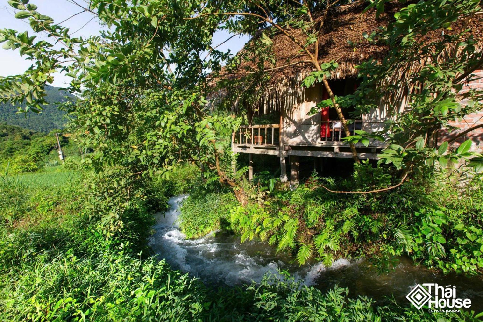 Thai House Pu Luong - Century Old Stilt House With Terrace Views Huong Ba Thuoc Exterior foto